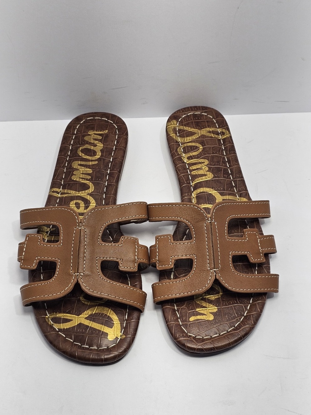 🤎✨ Sam Edelman Bella Logo Slingback Sandals Girls Size 2 🌟